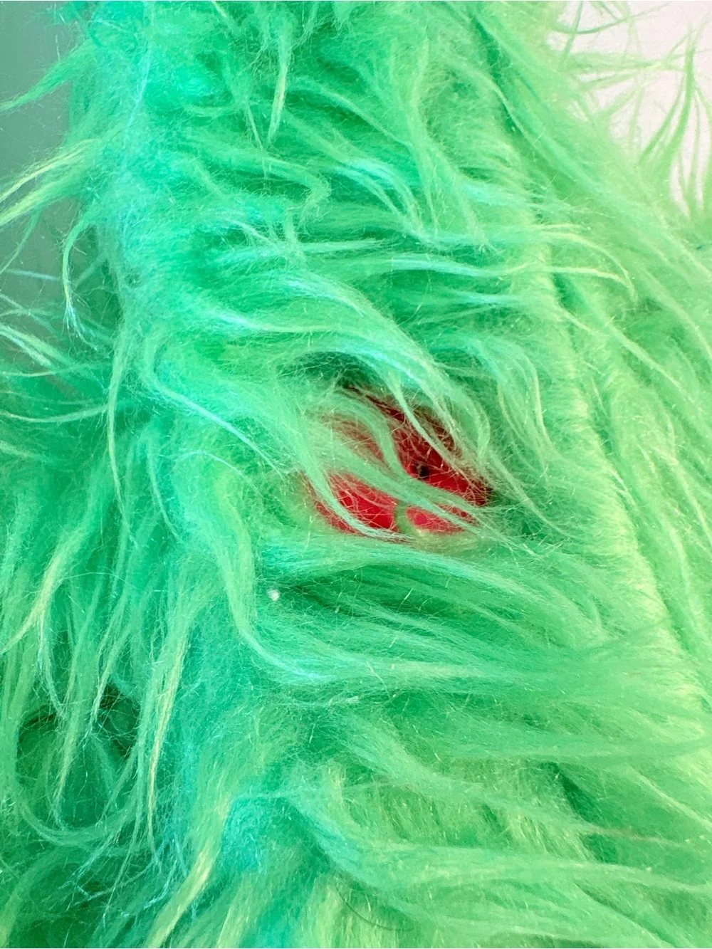 “The Grinch” Green Fuzzy Baby Jumper Dress Size 80 (12-18 months)